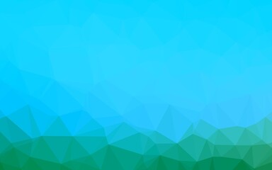 Fototapeta premium Light Blue, Green vector abstract polygonal cover. A vague abstract illustration with gradient. Polygonal design for your web site.