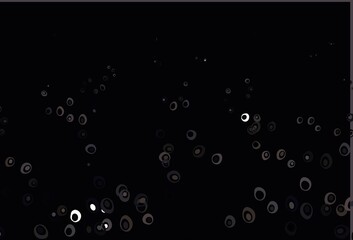 Light Black vector background with bubbles.