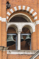 Architectural fragment of Westminster Cathedral (1895) - Cathedral of Archbishop of Westminster. London, England.