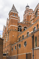 Obraz premium Architectural fragment of Westminster Cathedral (1895) - Cathedral of Archbishop of Westminster. London, England.