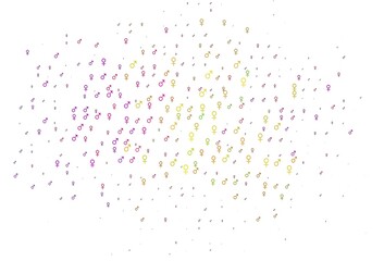 Light multicolor, rainbow vector texture with male, female icons.