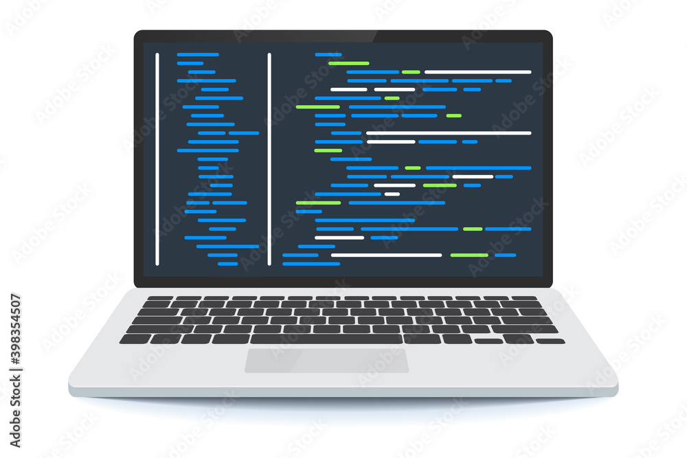Poster software coding concept. java code digital text. digital program code on the screen.