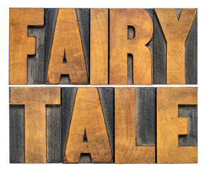 fairy tale - isolated word abstract in vintage letterpress wood type