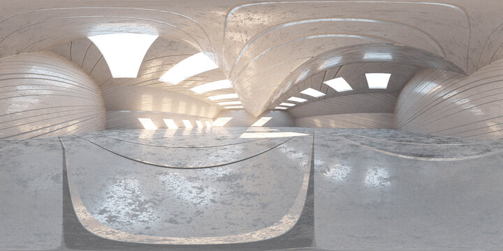 360 degree equi rectangular panorma hdr vr style background 3d render illustration
