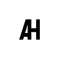 monogram logo, letter A and H design template