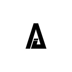 monogram logo, letter A and i design template