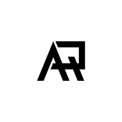 monogram logo letter A and R design template