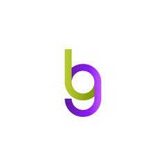 monogram logo letter b and g design and template