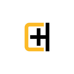 monogram logo letter C and H design template