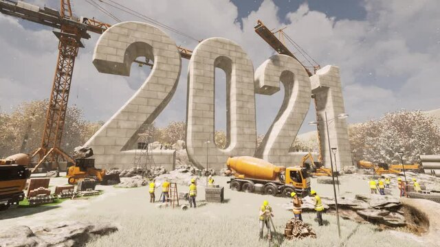 2021 building construction workers 3D Graphics of sunset 3D Graphics of 2021 building construction cranes with workers sunset 
2021 construction 3d Rendering workers and heavy duty winter snowy day 