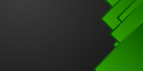 Black and green modern material vector header with a hexagonal mesh. Design banner with polygonal grid and blank space for your logo. Abstract website design