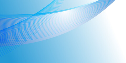 Abstract Blue Wave on Background. Vector Illustration