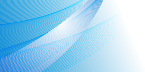 Abstract Blue Wave on Background. Vector Illustration
