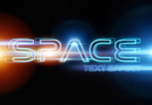 Space Text Effect Mockup