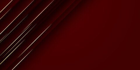 Luxury red gold abstract background with golden line stripes