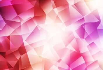 Light Red, Yellow vector abstract polygonal background.