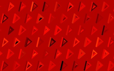 Dark Red vector texture with triangular style.