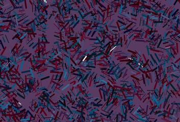 Dark blue, red vector pattern with narrow lines.