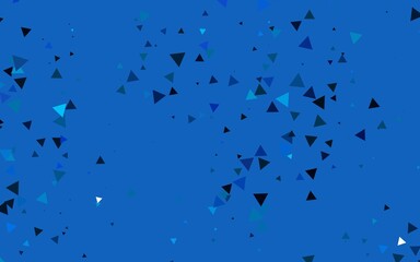 Light BLUE vector backdrop with lines, triangles. Illustration with set of colorful triangles. Pattern for busines ad, booklets, leaflets