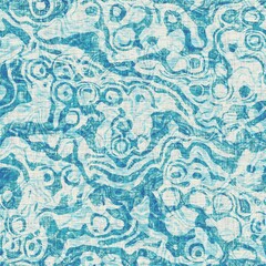 Fototapeta premium Grunge teal mottled painterly texture background. Summer coastal living style home decor tile swatch. Weathered grunge distressed blur material. Beach abstract decorative textile seamless pattern 