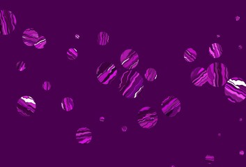 Obraz na płótnie Canvas Light purple vector pattern with spheres.