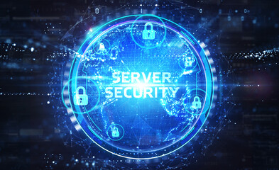Cyber security data protection business technology privacy concept. Server security