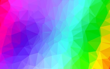 Light Multicolor, Rainbow vector low poly texture. Glitter abstract illustration with an elegant design. Brand new design for your business.
