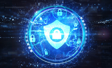 Cyber security data protection business technology privacy concept.