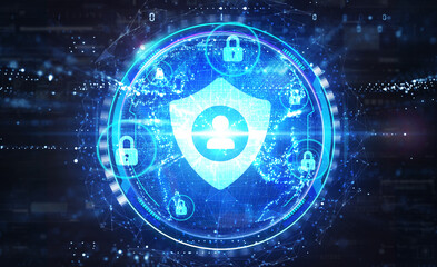Cyber security data protection business technology privacy concept.