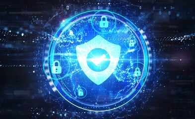 Cyber security data protection business technology privacy concept.
