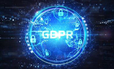 Fototapeta na wymiar Business, Technology, Internet and network concept. GDPR General Data Protection Regulation.