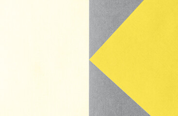 Fototapeta premium Paper for pastel overlap in trendy yellow and grey colors for background, banner, presentation template. Color 2021 concept. Creative modern background design in trendy colors.