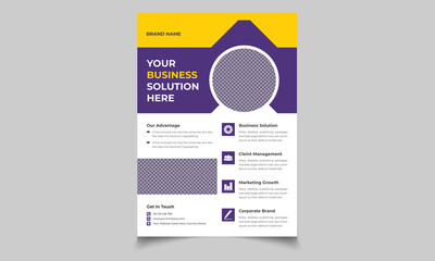 A4 Corporate Business Flyer, Vector in Illustrator.
