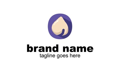 Chick Pea Vector Logo Template with Modern Minimal Icon