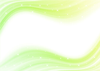 キラキラと波のような曲線の背景素材（白背景）