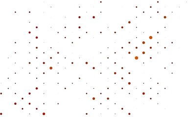 Light Yellow, Orange vector cover with spots. Glitter abstract illustration with blurred drops of rain. Design for business adverts.