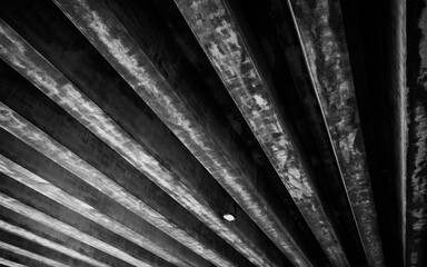 Black and white bridge structure