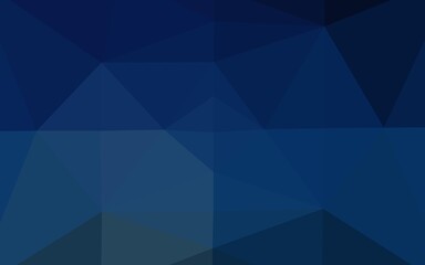 Dark BLUE vector shining triangular template. Shining illustration, which consist of triangles. Completely new template for your business design.