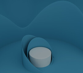 Abstract background, mock up scene geometry shape podium for product display. 3D render illustration