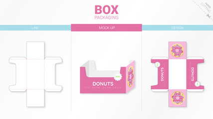 box packaging design donut