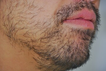 男性の無精髭 あご髭