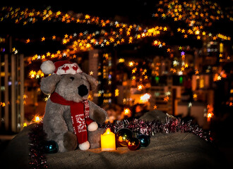 osito navideño en La Paz 