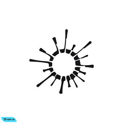 Obraz premium Icon vector graphic of virus, good for template illustration