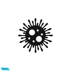 Icon vector graphic of virus, good for template illustration
