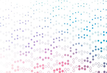 Light Blue, Red vector pattern with spheres.