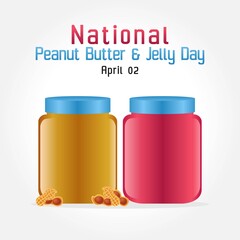 National Peanut Butter and Jelly Day Vector Illustration. Suitable for greeting card poster and banner.