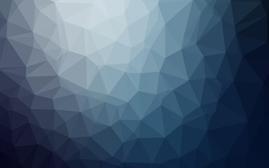 Dark BLUE vector shining triangular pattern. Shining colored illustration in a Brand new style. The best triangular design for your business.