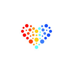 colorful dots love logo