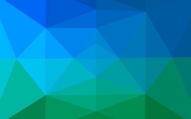 Light Blue, Green vector shining triangular pattern. A sample with polygonal shapes. Elegant pattern for a brand book.