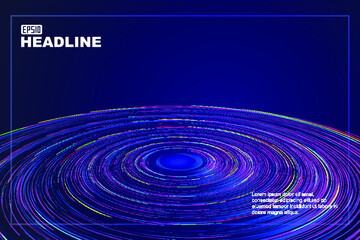 Color spiral coil, network technology big data abstract background.